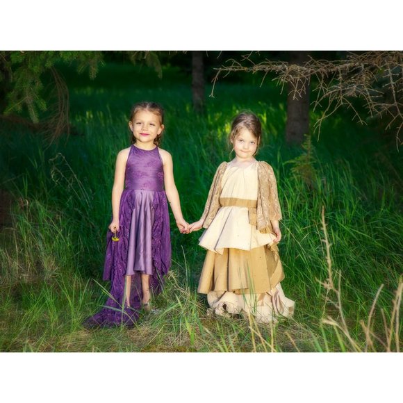 Vintage Girls Toddler Victorian boho grow dress with train new size 2T-5T - Picture 9 of 10